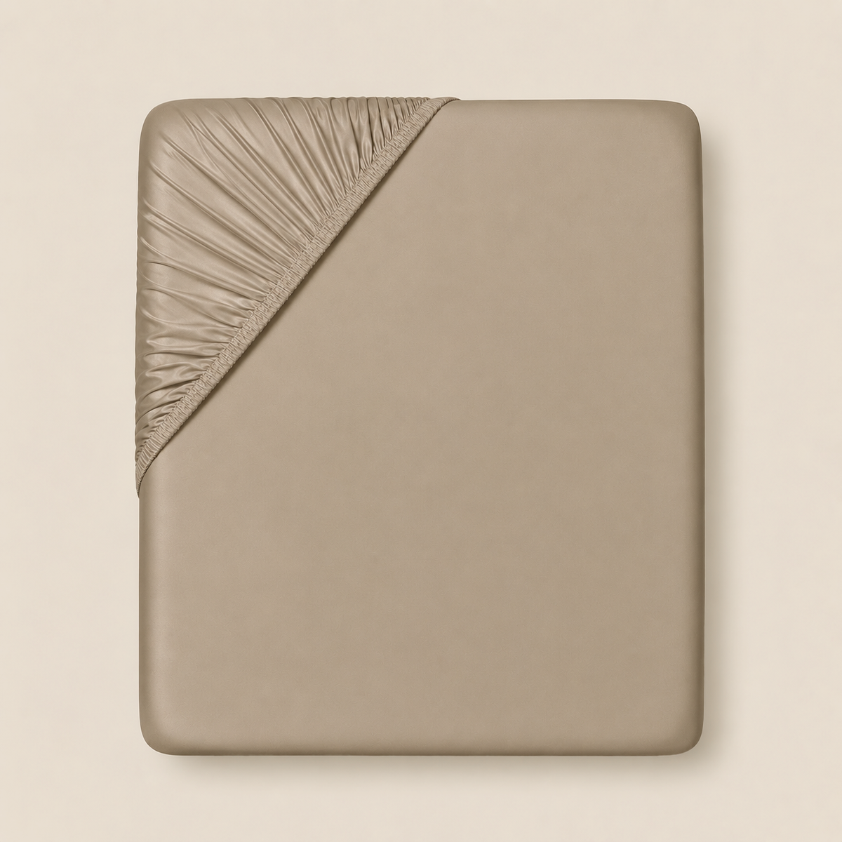 Bed Fitted Sheet, LUX Sand