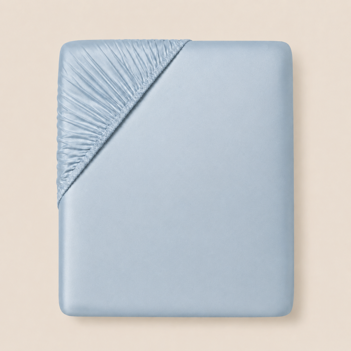 Bed Fitted Sheet, LUX Sky Blue