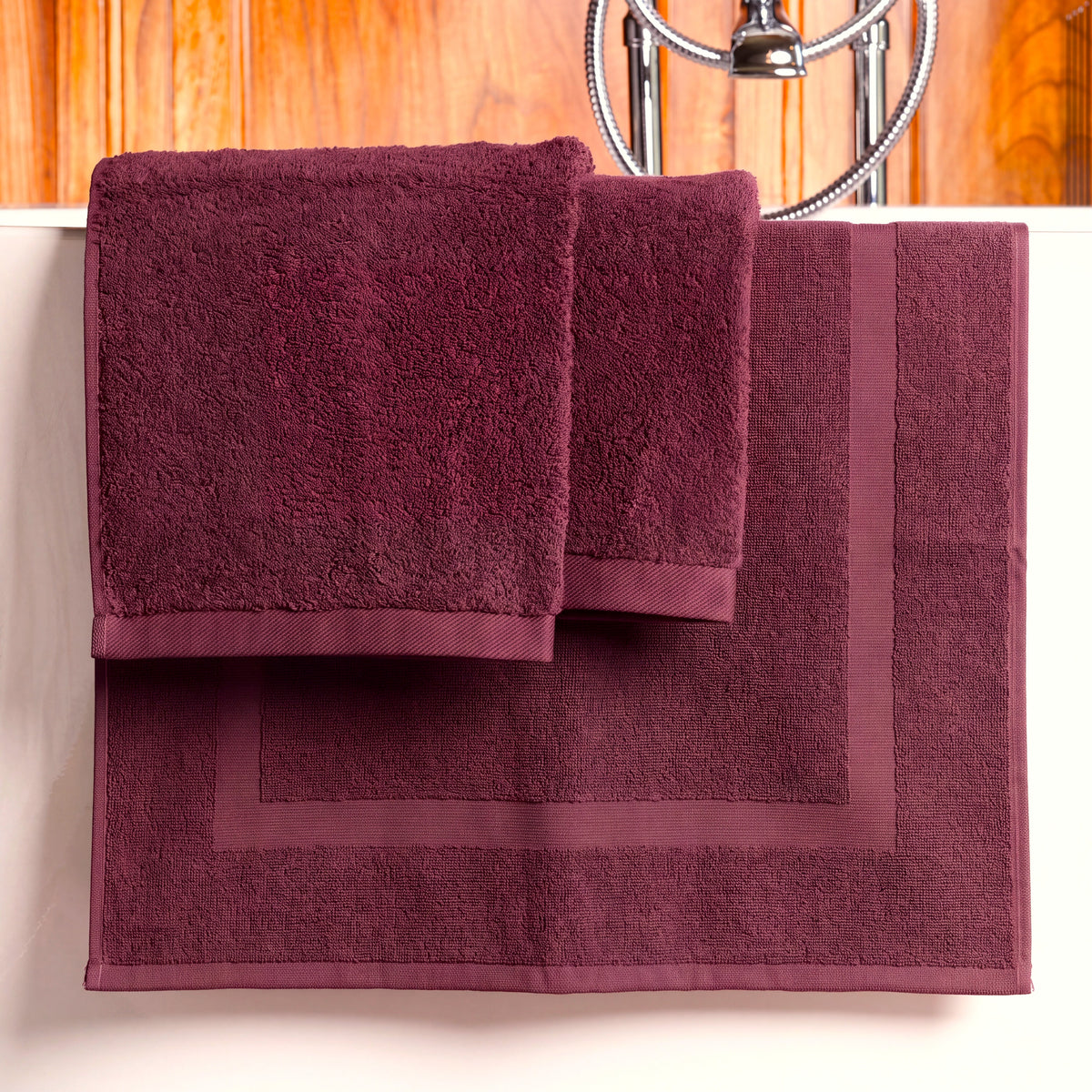 Bath Mat, Ocean Bordeaux