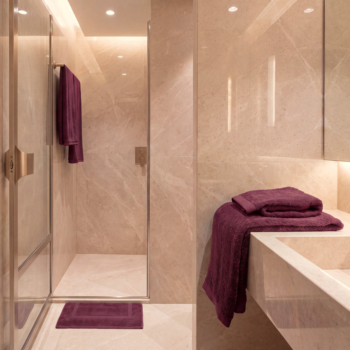 Bath Mat, Ocean Bordeaux